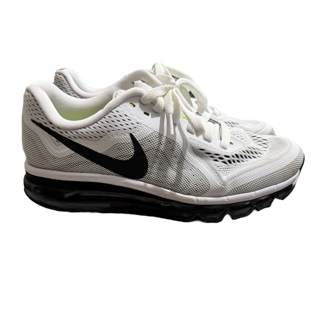 Nike Air Max 2014 White/Black Pure Platinum/Volt- 621078-100 Women's Size 9.5‎
